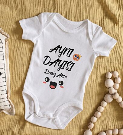 BK Kids İsimli Aynı Dayısı Tasarımlı Bebek Body Zıbın - Model 1