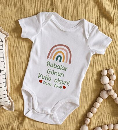 BK Kids İsimli Babalar Günü Tasarımlı Bebek Body Zıbın - Model 2