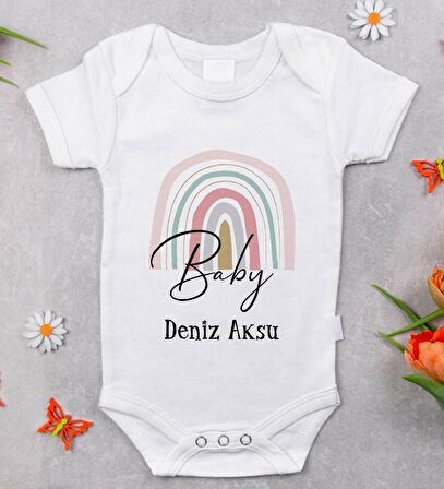 BK Kids İsimli Baby Tasarımlı Bebek Body Zıbın - Model 1