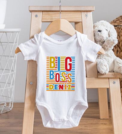 BK Kids İsimli Big Boss Tasarımlı Bebek Body Zıbın - Model 1