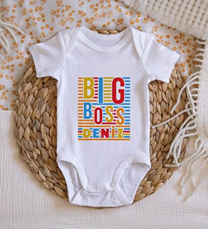 BK Kids İsimli Big Boss Tasarımlı Bebek Body Zıbın - Model 1