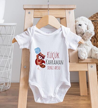 BK Kids İsimli Küçük Kahraman Tasarımlı Bebek Body Zıbın - Model 1