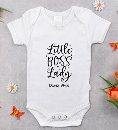 BK Kids İsimli Little Boss Lady Tasarımlı Bebek Body Zıbın - Model 1