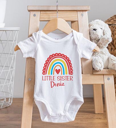 BK Kids İsimli Little Sister Tasarımlı Bebek Body Zıbın - Model 1