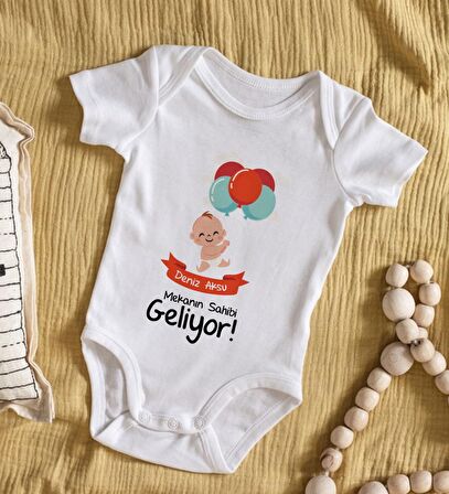 BK Kids İsimli Mekanın Sahibi Geliyor Tasarımlı Bebek Body Zıbın - Model 1