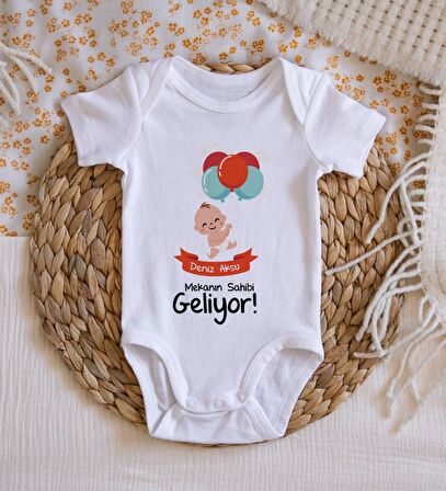 BK Kids İsimli Mekanın Sahibi Geliyor Tasarımlı Bebek Body Zıbın - Model 1