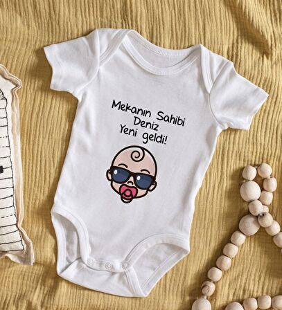 BK Kids İsimli Mekanın Sahibi Geldi Tasarımlı Bebek Body Zıbın - Model 1