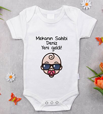 BK Kids İsimli Mekanın Sahibi Geldi Tasarımlı Bebek Body Zıbın - Model 1