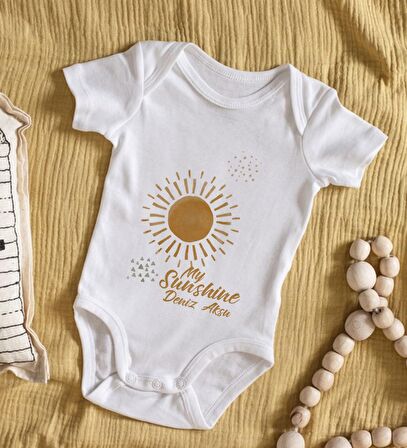 BK Kids İsimli My Sunshine Tasarımlı Bebek Body Zıbın - Model 1
