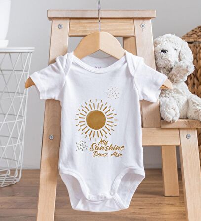 BK Kids İsimli My Sunshine Tasarımlı Bebek Body Zıbın - Model 1