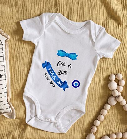BK Kids İsimli Sünnet Tasarımlı Bebek Body Zıbın - Model 1