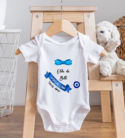 BK Kids İsimli Sünnet Tasarımlı Bebek Body Zıbın - Model 1