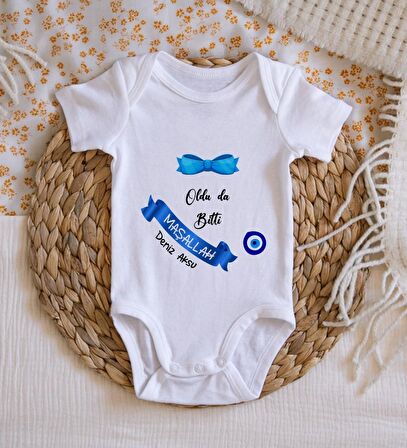 BK Kids İsimli Sünnet Tasarımlı Bebek Body Zıbın - Model 1