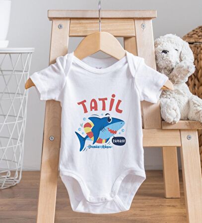 BK Kids İsimli Tatil Zamanı Tasarımlı Bebek Body Zıbın - Model 1