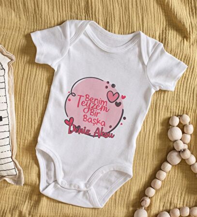 BK Kids İsimli Teyzem Bir Başka Tasarımlı Bebek Body Zıbın - Model 1