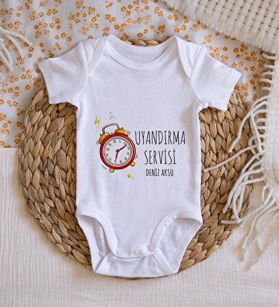 BK Kids İsimli Uyandırma Servisi Tasarımlı Bebek Body Zıbın - Model 1