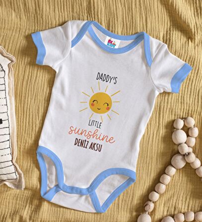 BK Kids Kişiye Özel Mavi Bebek Body Zıbın - Model 25