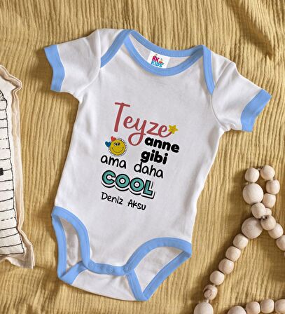 BK Kids Kişiye Özel Mavi Bebek Body Zıbın - Model 52