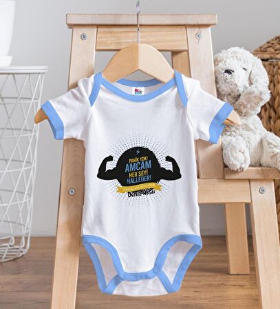 BK Kids Kişiye Özel Mavi Bebek Body Zıbın - Model 68