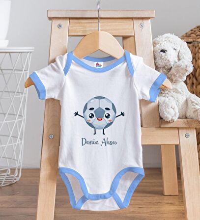 BK Kids Kişiye Özel Mavi Bebek Body Zıbın - Model 198