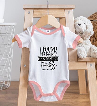 BK Kids Kişiye Özel Pembe Bebek Body Zıbın - Model 4