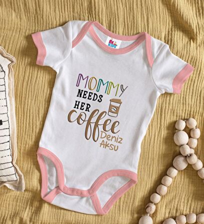 BK Kids Kişiye Özel Pembe Bebek Body Zıbın - Model 53