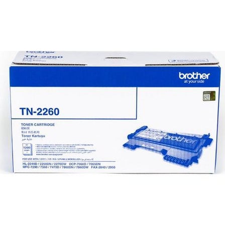 BROTHER TN-2260 Orijinal Siyah Toner (1200 Sayfa)