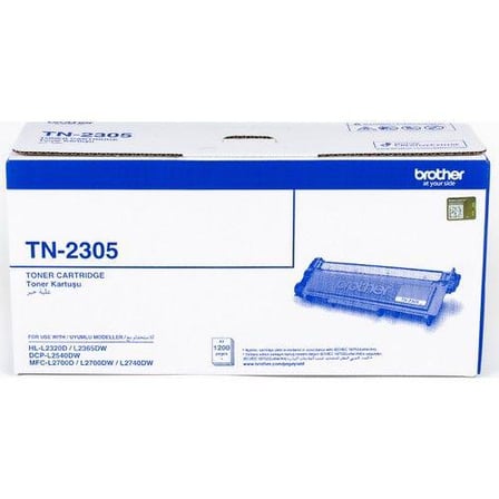 BROTHER TN-2305 Orijinal Siyah Toner (1200 Sayfa)