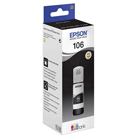 Epson 106-C13T00R140 Orijinal Siyah Mürekkep