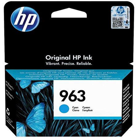 Hp 963-3JA23AE Mavi Orijinal Kartuş