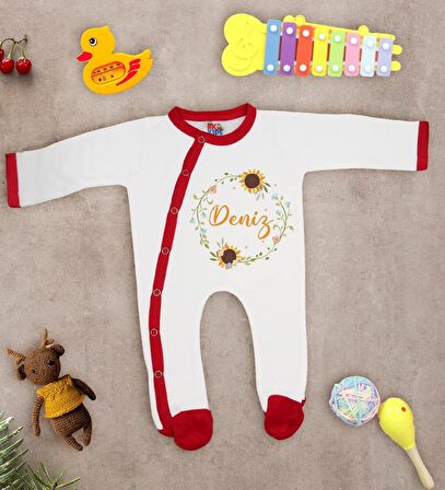 BK Kids Kişiye Özel Bebek Kıyafeti, Bebek Giyim Hediyesi, Tulum Zıbın ve Kukuletalı Şapka Seti-12