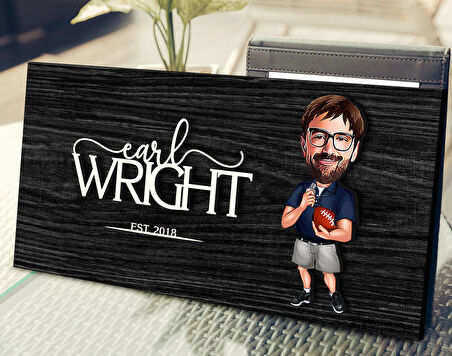 BK Gift Kişiye Özel Koç Karikatürlü Kabartma Figürlü Ahşap Tablo, Duvar Dekoru, Arkadaşa Hediye, Özel Tasarım Ev Hediyesi-1