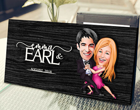 BK Gift Kişiye Özel Sevgililer Karikatürlü Kabartma Figürlü Ahşap Tablo, Duvar Dekoru, Arkadaşa Hediye, Özel Tasarım Ev Hediyesi-13