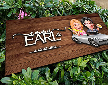 BK Gift Kişiye Özel Sevgililer Karikatürlü Kabartma Figürlü Ahşap Tablo, Duvar Dekoru, Arkadaşa Hediye, Özel Tasarım Ev Hediyesi-53