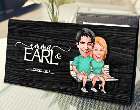 BK Gift Kişiye Özel Sevgililer Karikatürlü Kabartma Figürlü Ahşap Tablo, Duvar Dekoru, Arkadaşa Hediye, Özel Tasarım Ev Hediyesi-55