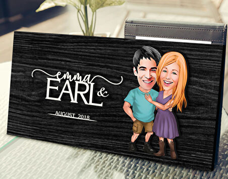 BK Gift Kişiye Özel Sevgililer Karikatürlü Kabartma Figürlü Ahşap Tablo, Duvar Dekoru, Arkadaşa Hediye, Özel Tasarım Ev Hediyesi-80