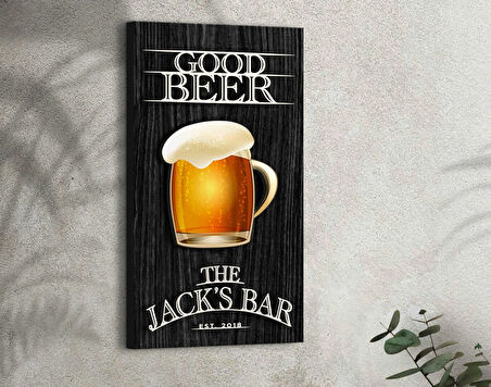 BK Gift Kişiye Özel Kabartma Tasarımlı Siyah(Ebony) Ahşap Bar Tabelası, Home Bar Tabela, Rustik Ev Dekorasyonu, Duvar Dekoru-1
