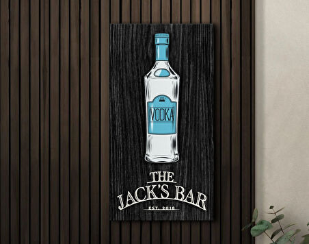 BK Gift Kişiye Özel Kabartma Tasarımlı Siyah(Ebony) Ahşap Bar Tabelası, Home Bar Tabela, Rustik Ev Dekorasyonu, Duvar Dekoru-5