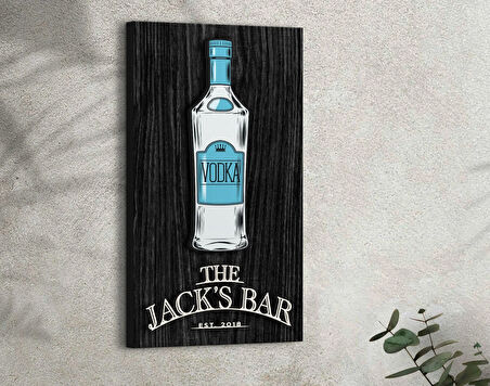 BK Gift Kişiye Özel Kabartma Tasarımlı Siyah(Ebony) Ahşap Bar Tabelası, Home Bar Tabela, Rustik Ev Dekorasyonu, Duvar Dekoru-5