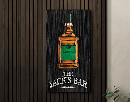 BK Gift Kişiye Özel Kabartma Tasarımlı Siyah(Ebony) Ahşap Bar Tabelası, Home Bar Tabela, Rustik Ev Dekorasyonu, Duvar Dekoru-6