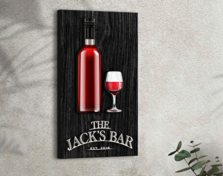 BK Gift Kişiye Özel Kabartma Tasarımlı Siyah(Ebony) Ahşap Bar Tabelası, Home Bar Tabela, Rustik Ev Dekorasyonu, Duvar Dekoru-7