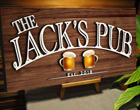 BK Gift Kişiye Özel Kabartma Tasarım Ahşap Bar Tabelası, Home Bar Tabela, Rustik Ev Dekorasyonu, Duvar Dekoru-7