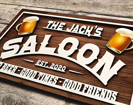 BK Gift Kişiye Özel Kabartma Tasarım Ahşap Bar Tabelası, Home Bar Tabela, Rustik Ev Dekorasyonu, Duvar Dekoru-9