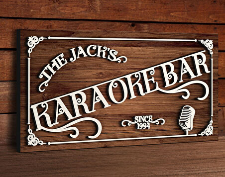 BK Gift Kişiye Özel Kabartma Tasarım Ahşap Bar Tabelası, Home Bar Tabela, Rustik Ev Dekorasyonu, Duvar Dekoru-11
