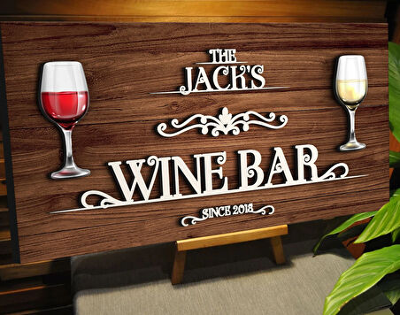 BK Gift Kişiye Özel Kabartma Tasarım Ahşap Bar Tabelası, Home Bar Tabela, Rustik Ev Dekorasyonu, Duvar Dekoru-13