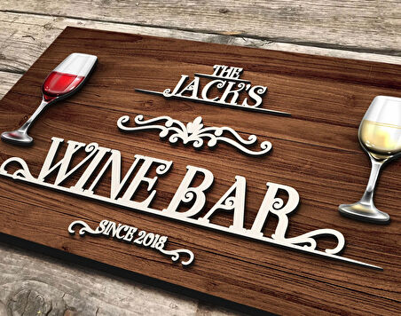 BK Gift Kişiye Özel Kabartma Tasarım Ahşap Bar Tabelası, Home Bar Tabela, Rustik Ev Dekorasyonu, Duvar Dekoru-13