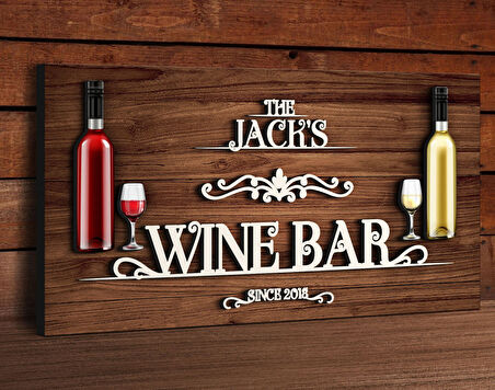 BK Gift Kişiye Özel Kabartma Tasarım Ahşap Bar Tabelası, Home Bar Tabela, Rustik Ev Dekorasyonu, Duvar Dekoru-14