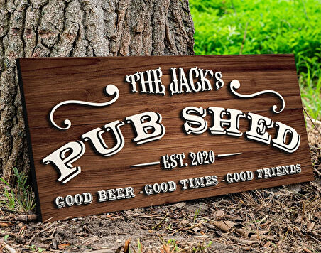 BK Gift Kişiye Özel Kabartma Tasarım Ahşap Bar Tabelası, Home Bar Tabela, Rustik Ev Dekorasyonu, Duvar Dekoru-16