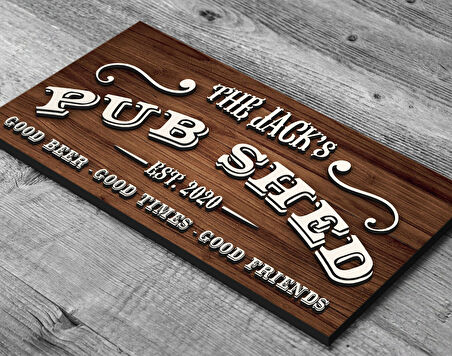 BK Gift Kişiye Özel Kabartma Tasarım Ahşap Bar Tabelası, Home Bar Tabela, Rustik Ev Dekorasyonu, Duvar Dekoru-16