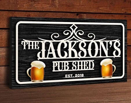 BK Gift Kişiye Özel Kabartma Tasarım Siyah(Ebony) Ahşap Bar Tabelası, Home Bar Tabela, Rustik Ev Dekorasyonu, Duvar Dekoru-6